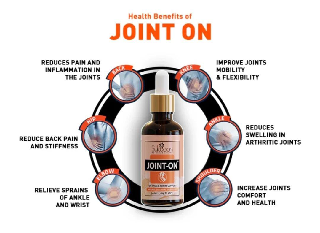 Sukoon Joint On Essential Oil Blend For Pain In Joints, Back Pain, Arthritis Pain, Knee Pain, Tennis Elbow, Strains And Sprains – 30ml - Image 3