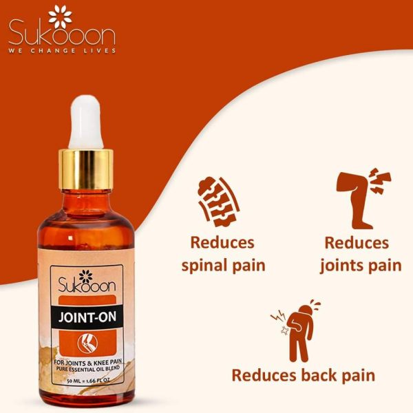 Sukoon Joint On Essential Oil Blend For Pain In Joints, Back Pain, Arthritis Pain, Knee Pain, Tennis Elbow, Strains And Sprains – 30ml - Image 4