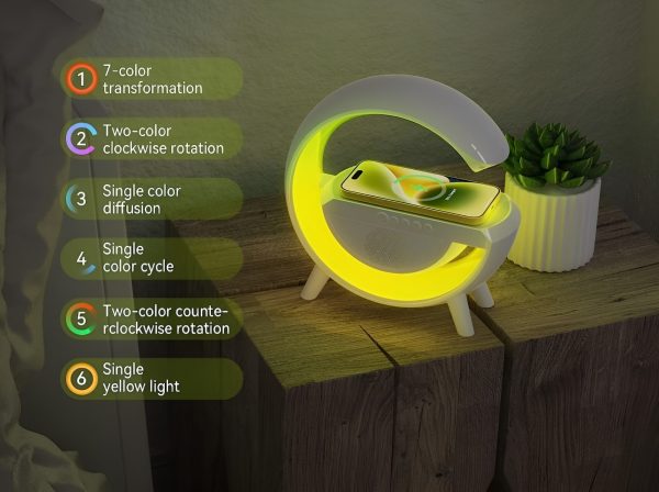 G Shaped Rgb Light Table Lamp With Wireless Charger Bt2301 - Image 6