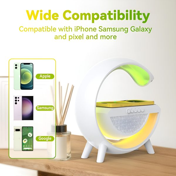G Shaped Rgb Light Table Lamp With Wireless Charger Bt2301 - Image 4