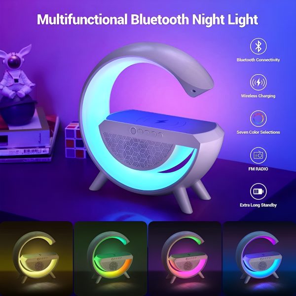 G Shaped Rgb Light Table Lamp With Wireless Charger Bt2301 - Image 3